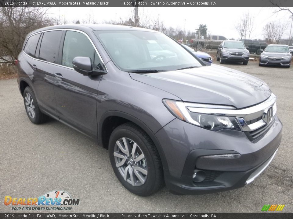2019 Honda Pilot EX-L AWD Modern Steel Metallic / Black Photo #5