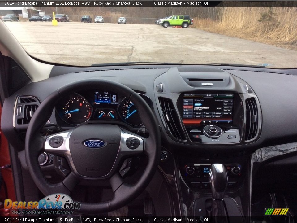 2014 Ford Escape Titanium 1.6L EcoBoost 4WD Ruby Red / Charcoal Black Photo #17