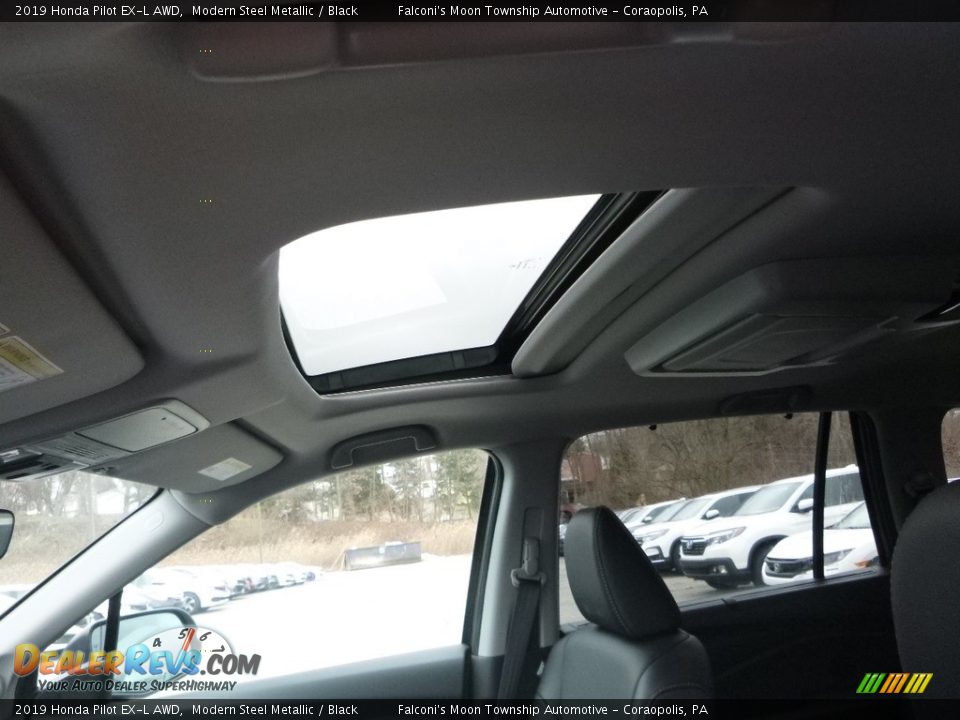 2019 Honda Pilot EX-L AWD Modern Steel Metallic / Black Photo #12