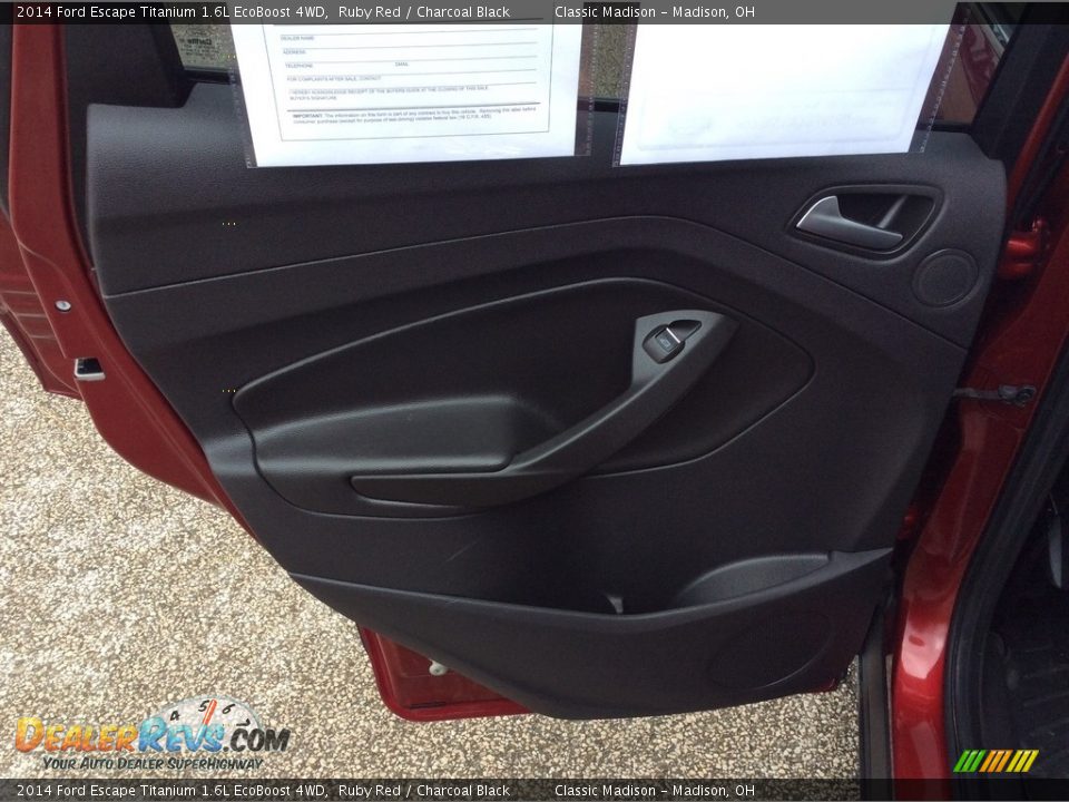 2014 Ford Escape Titanium 1.6L EcoBoost 4WD Ruby Red / Charcoal Black Photo #25