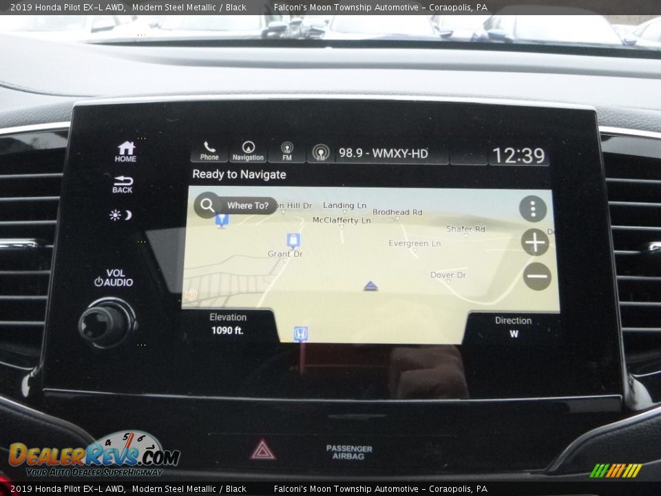 2019 Honda Pilot EX-L AWD Modern Steel Metallic / Black Photo #13