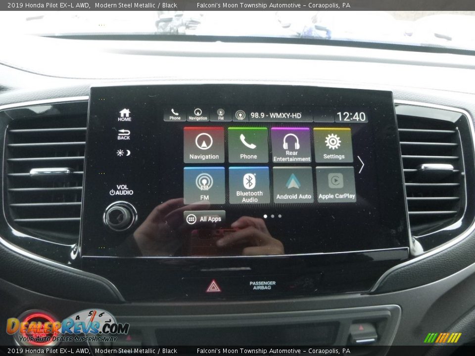 2019 Honda Pilot EX-L AWD Modern Steel Metallic / Black Photo #14