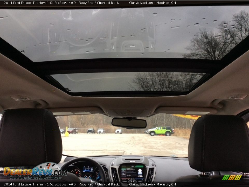 2014 Ford Escape Titanium 1.6L EcoBoost 4WD Ruby Red / Charcoal Black Photo #27