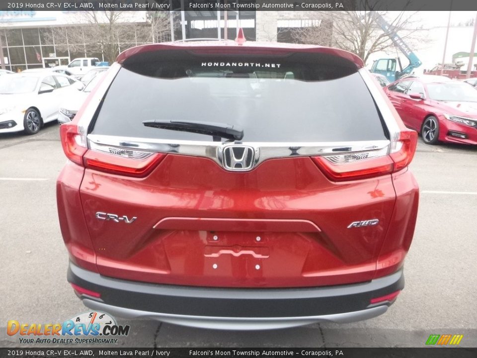 2019 Honda CR-V EX-L AWD Molten Lava Pearl / Ivory Photo #4