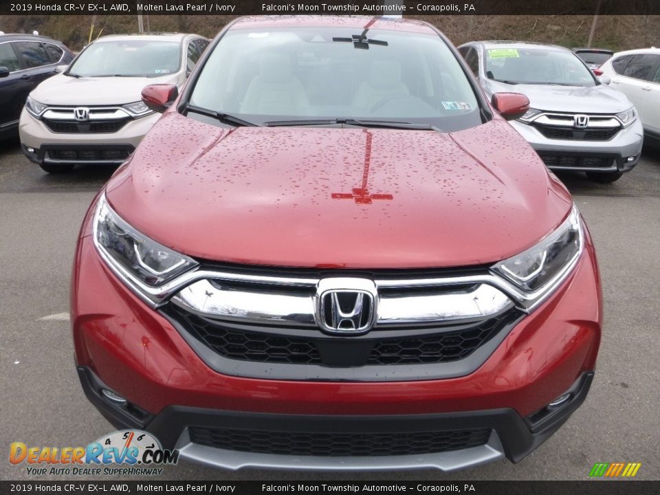 2019 Honda CR-V EX-L AWD Molten Lava Pearl / Ivory Photo #7