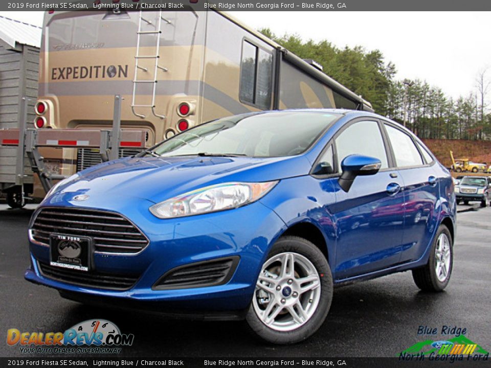 2019 Ford Fiesta SE Sedan Lightning Blue / Charcoal Black Photo #1