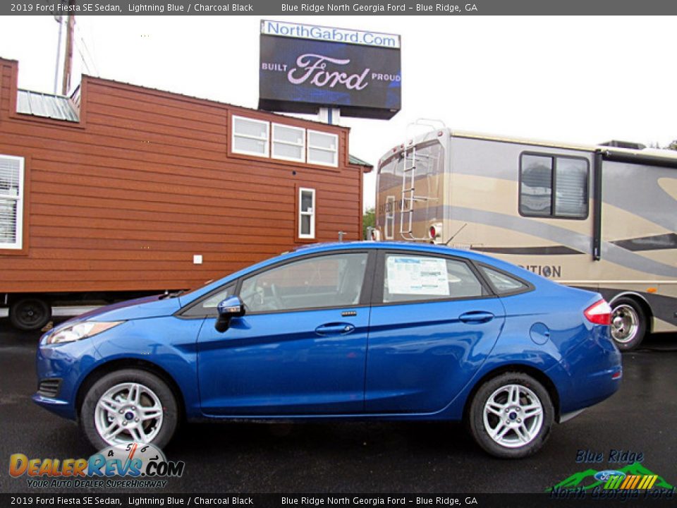 2019 Ford Fiesta SE Sedan Lightning Blue / Charcoal Black Photo #2