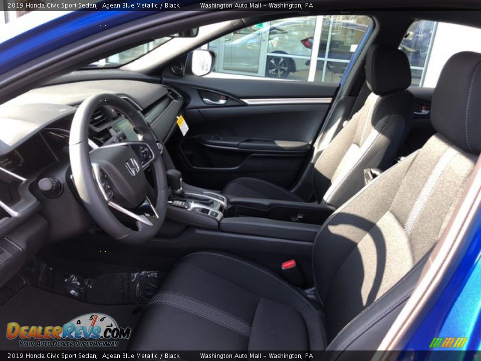 2019 Honda Civic Sport Sedan Agean Blue Metallic / Black Photo #5