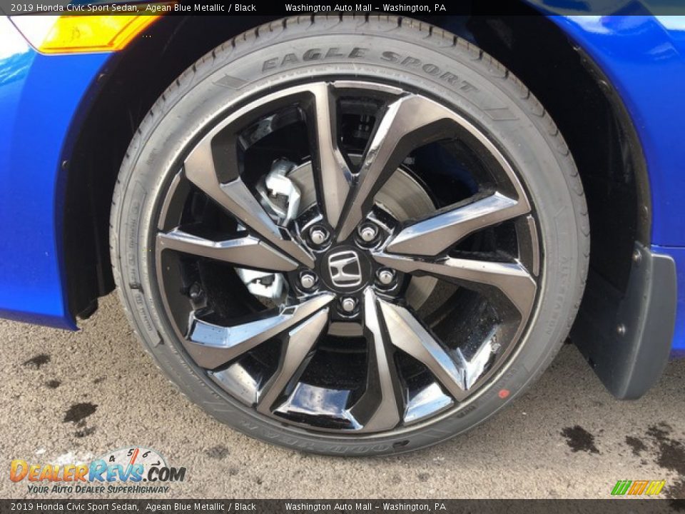 2019 Honda Civic Sport Sedan Agean Blue Metallic / Black Photo #11