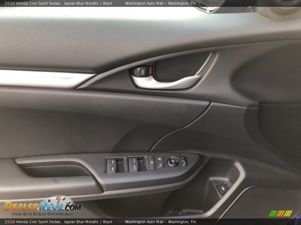 2019 Honda Civic Sport Sedan Agean Blue Metallic / Black Photo #12