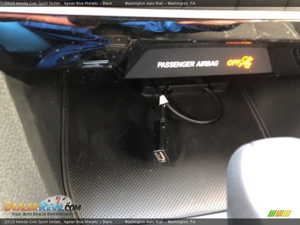 2019 Honda Civic Sport Sedan Agean Blue Metallic / Black Photo #19