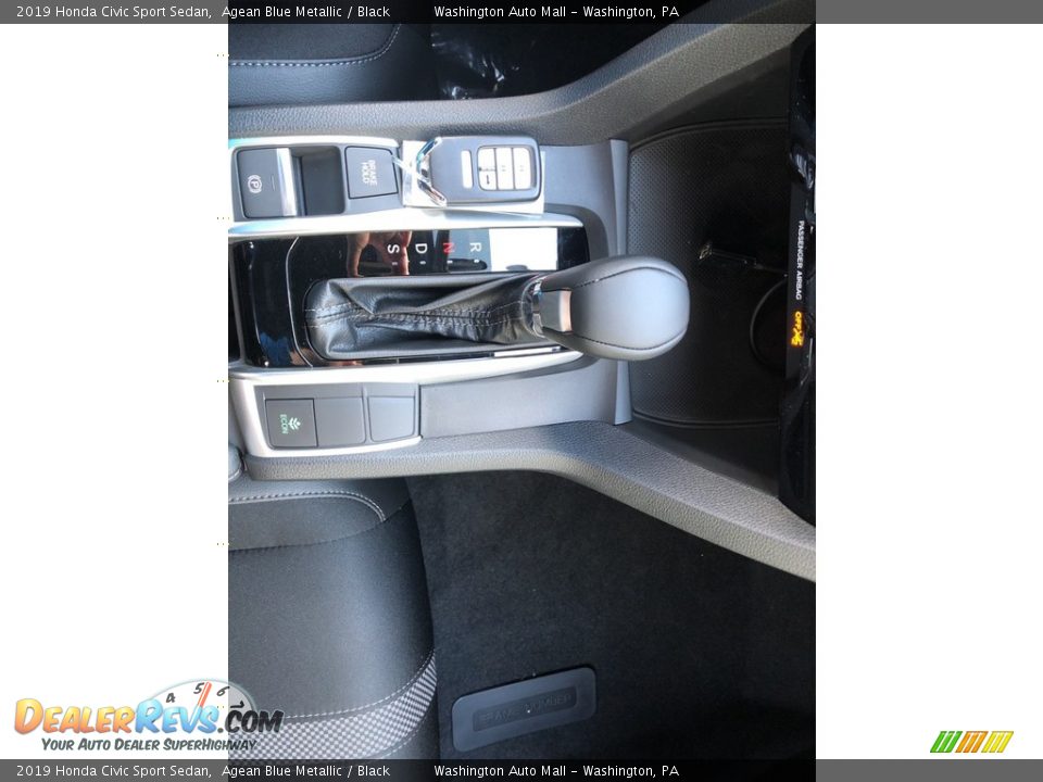 2019 Honda Civic Sport Sedan Agean Blue Metallic / Black Photo #22
