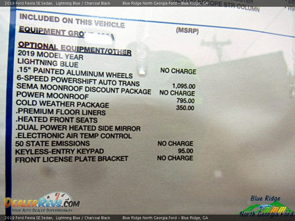 2019 Ford Fiesta SE Sedan Lightning Blue / Charcoal Black Photo #25