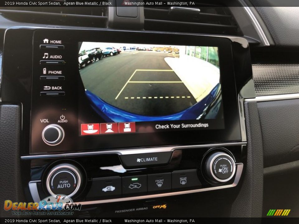 2019 Honda Civic Sport Sedan Agean Blue Metallic / Black Photo #24