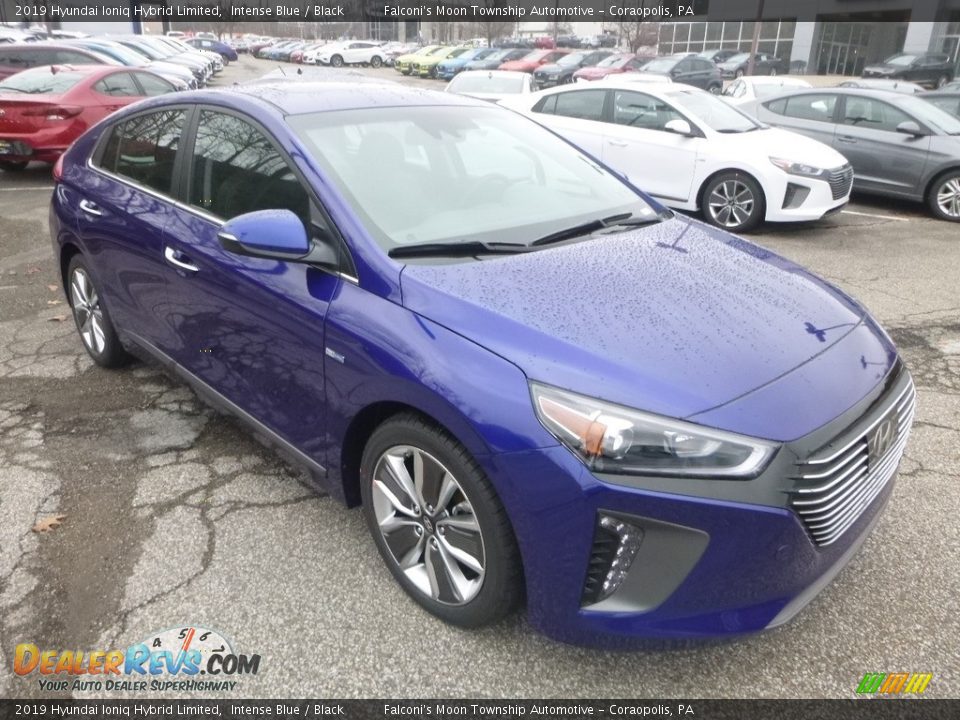2019 Hyundai Ioniq Hybrid Limited Intense Blue / Black Photo #3