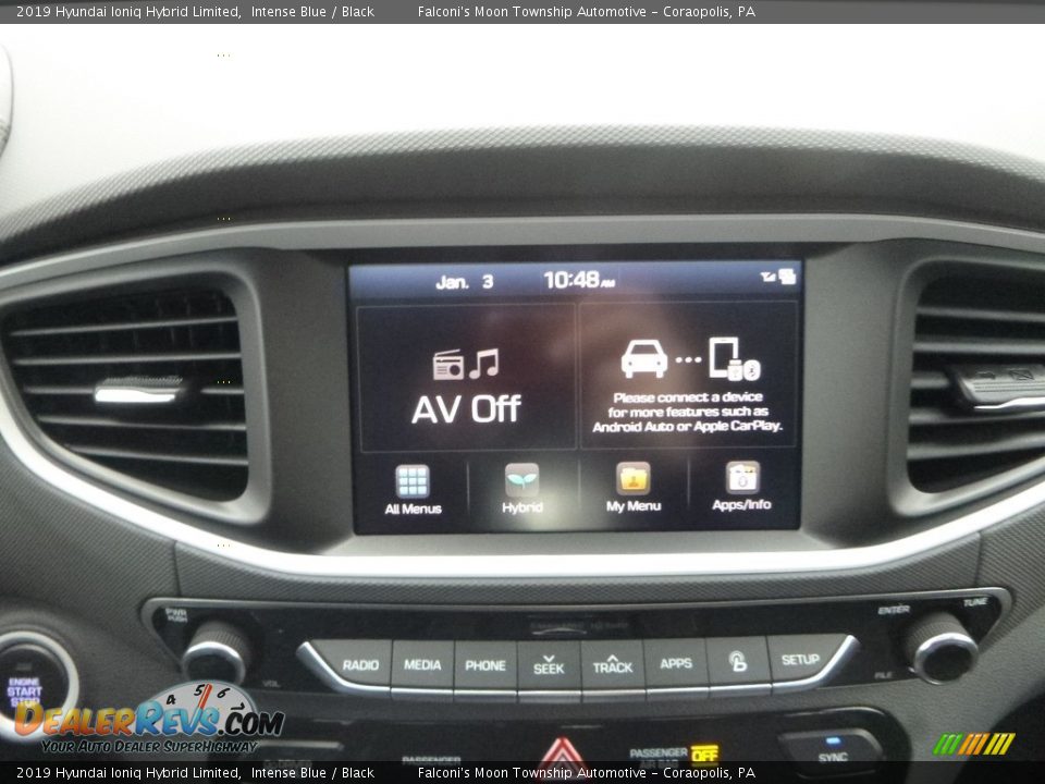 2019 Hyundai Ioniq Hybrid Limited Intense Blue / Black Photo #14