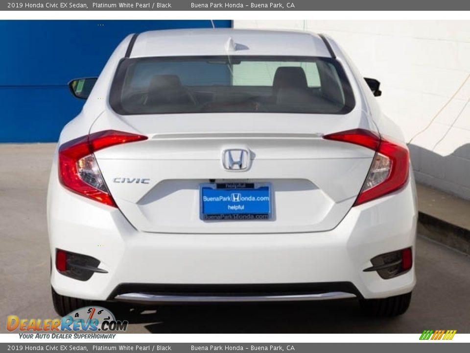 2019 Honda Civic EX Sedan Platinum White Pearl / Black Photo #6