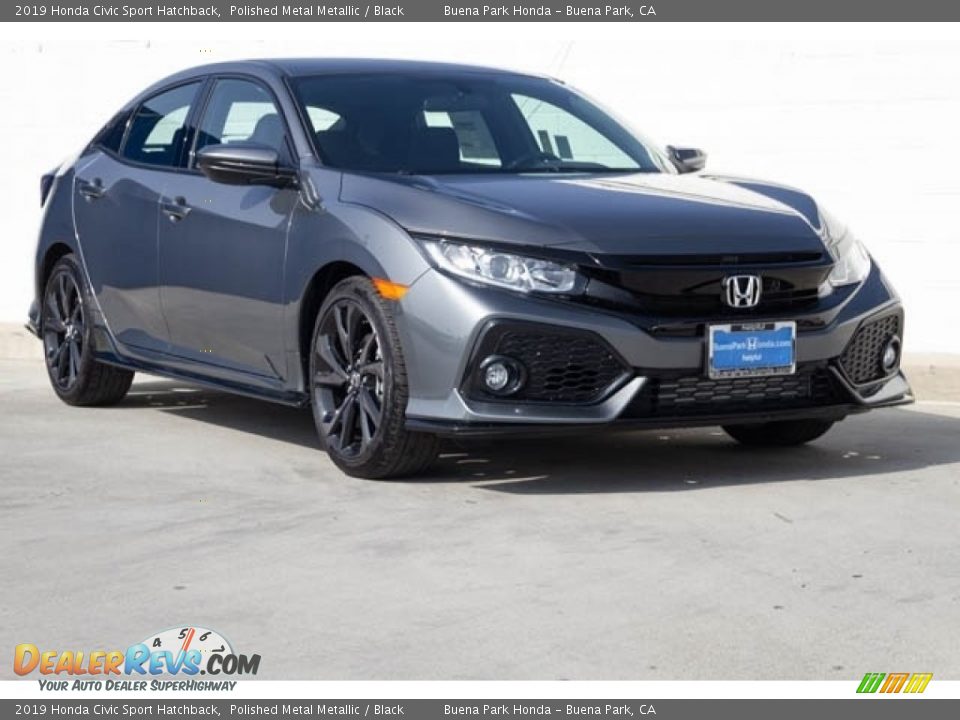 2019 Honda Civic Sport Hatchback Polished Metal Metallic / Black Photo #1