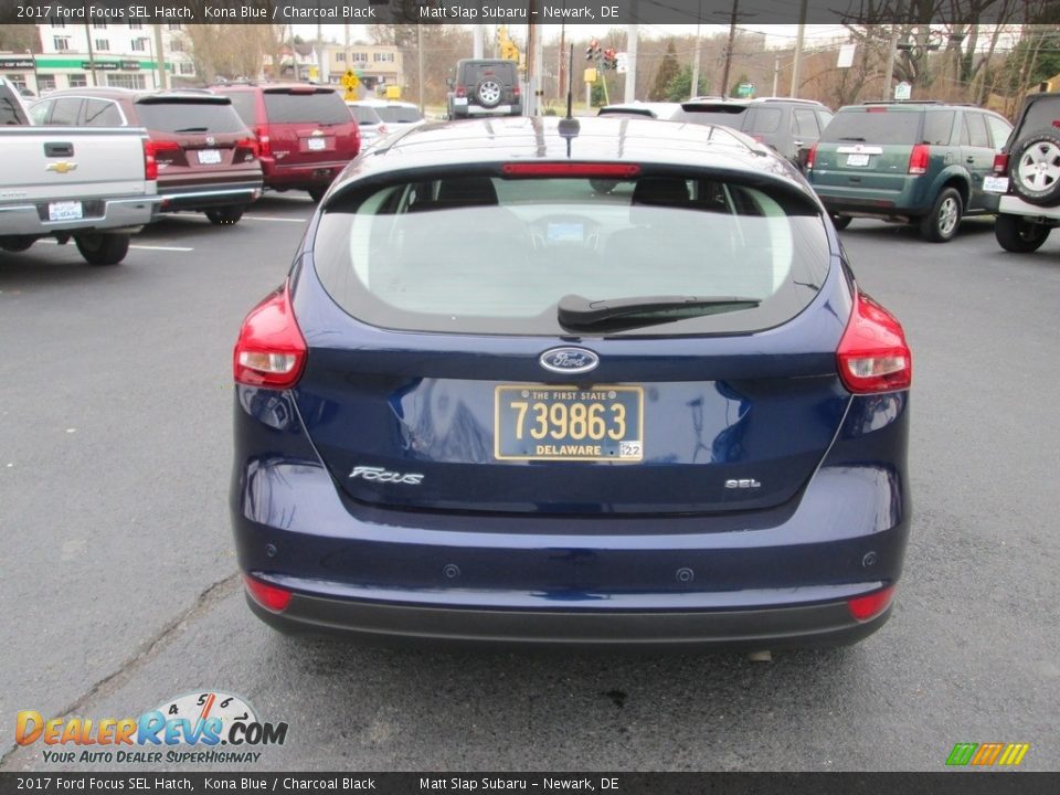 2017 Ford Focus SEL Hatch Kona Blue / Charcoal Black Photo #7