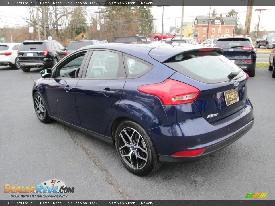 2017 Ford Focus SEL Hatch Kona Blue / Charcoal Black Photo #8