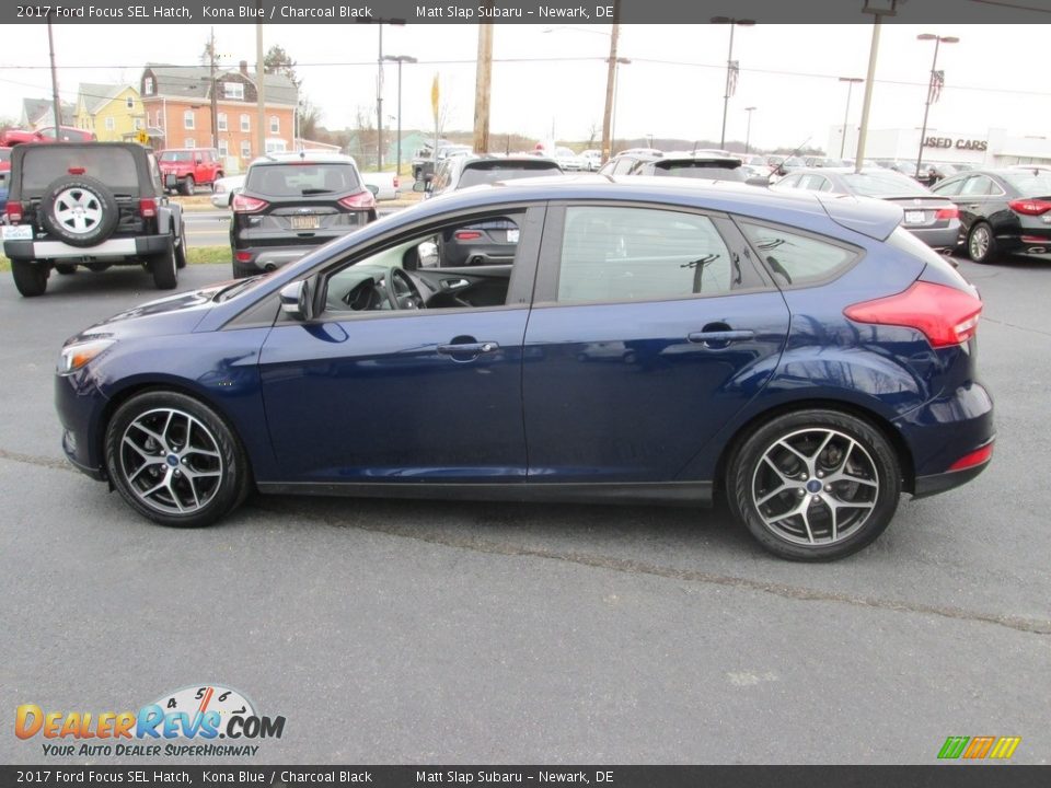 2017 Ford Focus SEL Hatch Kona Blue / Charcoal Black Photo #9