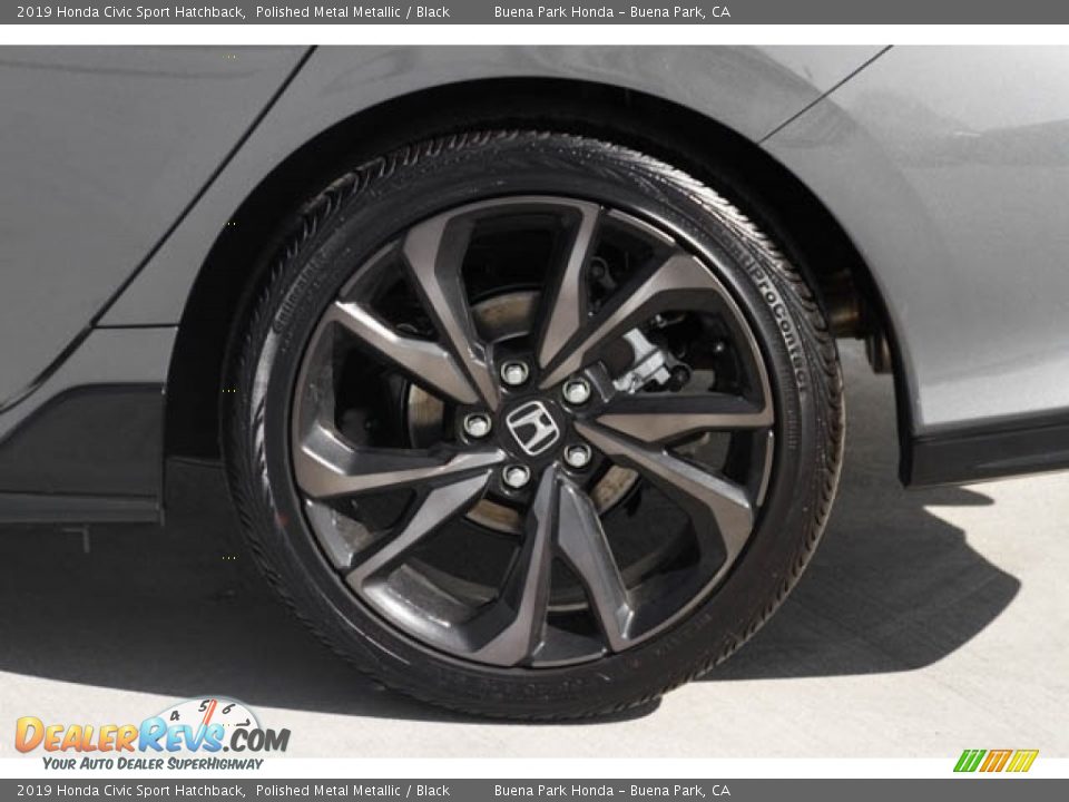 2019 Honda Civic Sport Hatchback Polished Metal Metallic / Black Photo #13