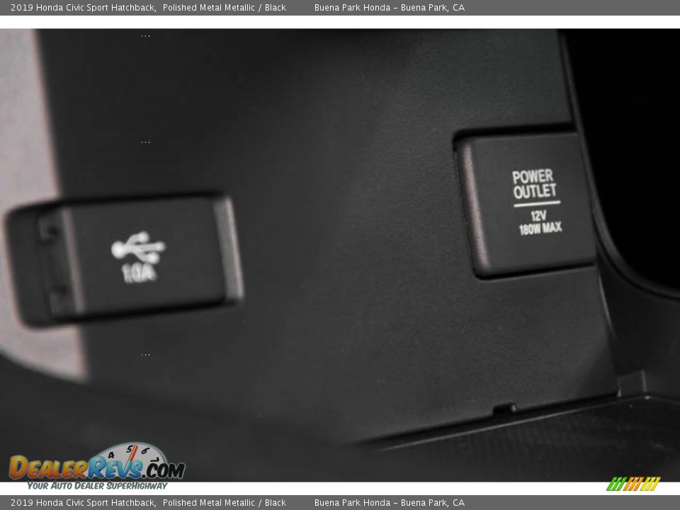 2019 Honda Civic Sport Hatchback Polished Metal Metallic / Black Photo #21