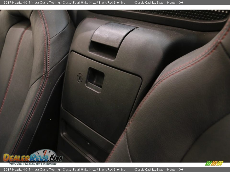 2017 Mazda MX-5 Miata Grand Touring Crystal Pearl White Mica / Black/Red Stitching Photo #7
