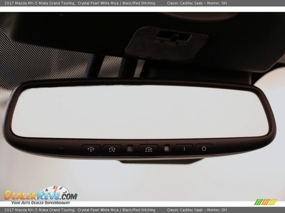 2017 Mazda MX-5 Miata Grand Touring Crystal Pearl White Mica / Black/Red Stitching Photo #11