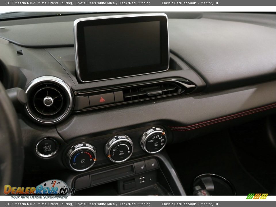 2017 Mazda MX-5 Miata Grand Touring Crystal Pearl White Mica / Black/Red Stitching Photo #12