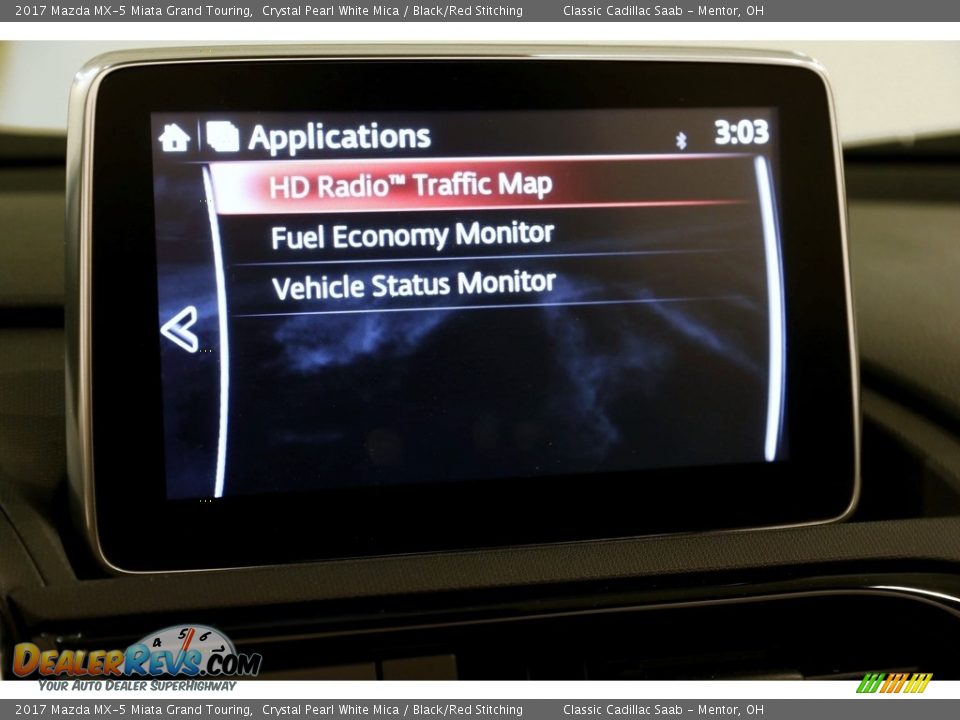 2017 Mazda MX-5 Miata Grand Touring Crystal Pearl White Mica / Black/Red Stitching Photo #17