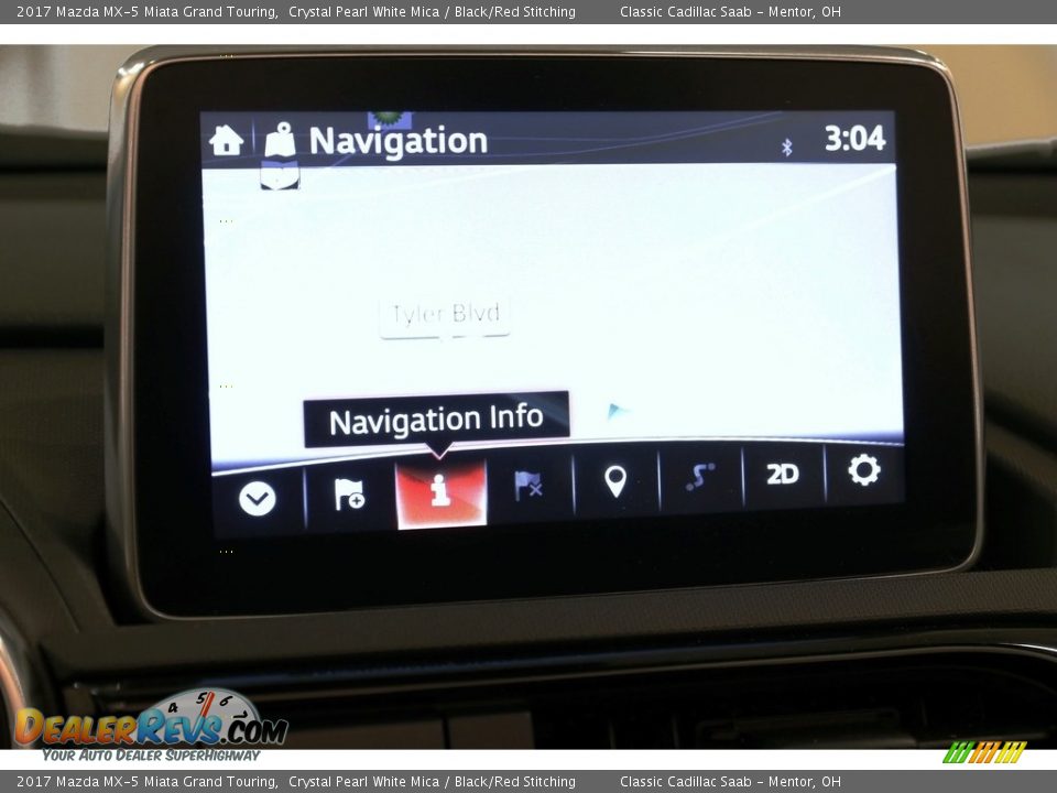 2017 Mazda MX-5 Miata Grand Touring Crystal Pearl White Mica / Black/Red Stitching Photo #18