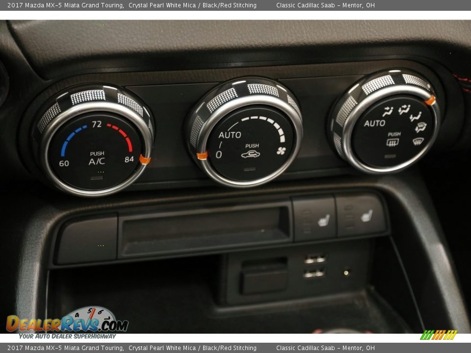 2017 Mazda MX-5 Miata Grand Touring Crystal Pearl White Mica / Black/Red Stitching Photo #20