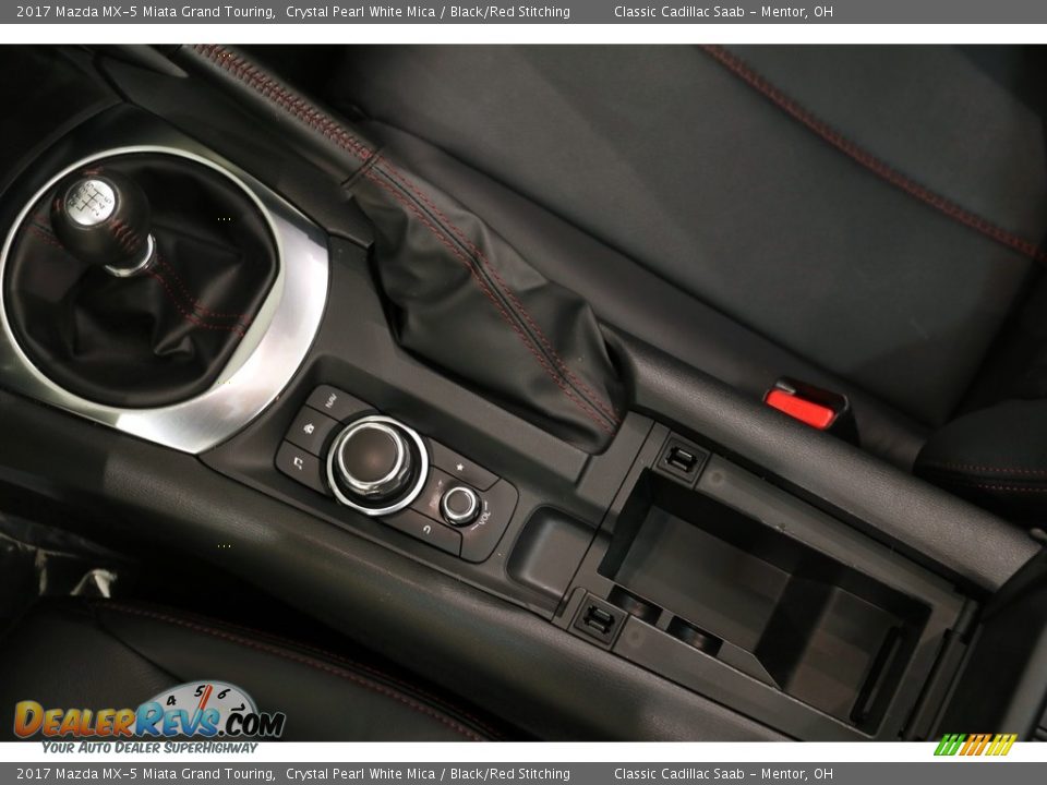 2017 Mazda MX-5 Miata Grand Touring Crystal Pearl White Mica / Black/Red Stitching Photo #22