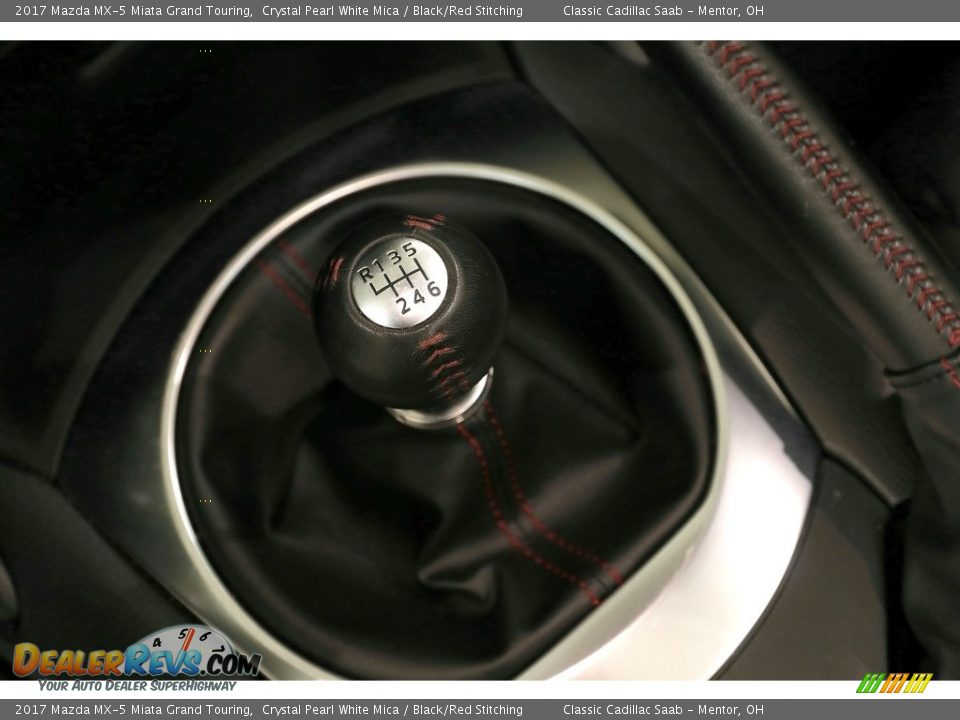 2017 Mazda MX-5 Miata Grand Touring Crystal Pearl White Mica / Black/Red Stitching Photo #23