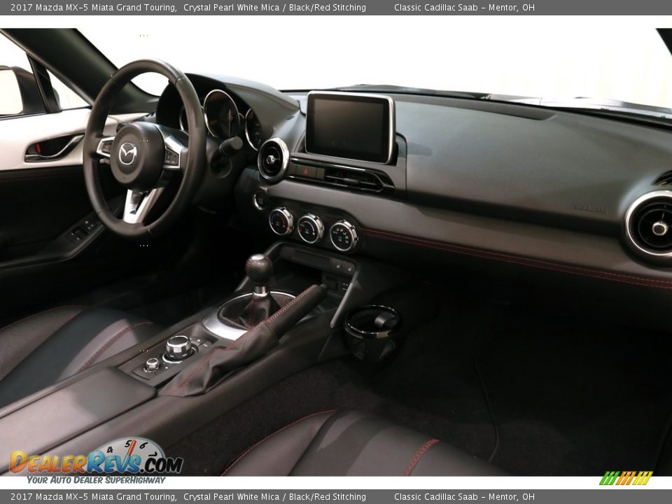 2017 Mazda MX-5 Miata Grand Touring Crystal Pearl White Mica / Black/Red Stitching Photo #26