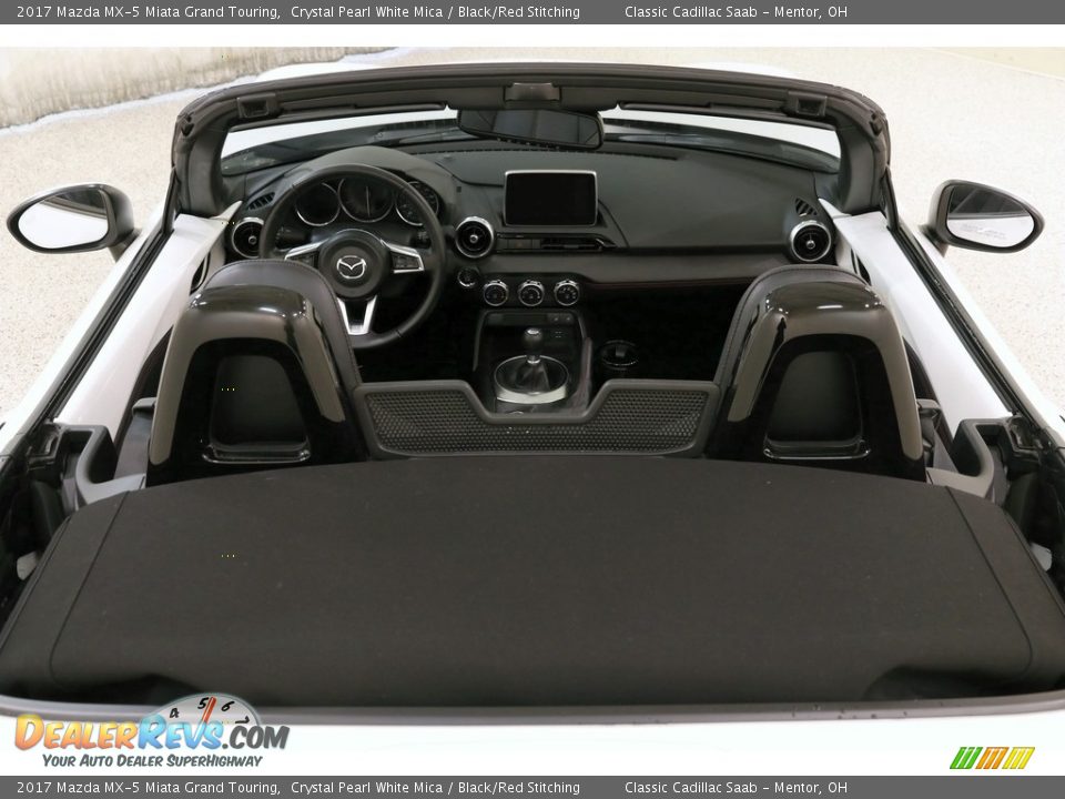 2017 Mazda MX-5 Miata Grand Touring Crystal Pearl White Mica / Black/Red Stitching Photo #28