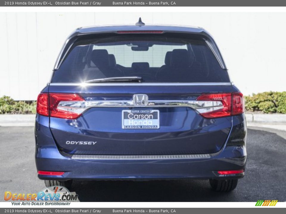 2019 Honda Odyssey EX-L Obsidian Blue Pearl / Gray Photo #3