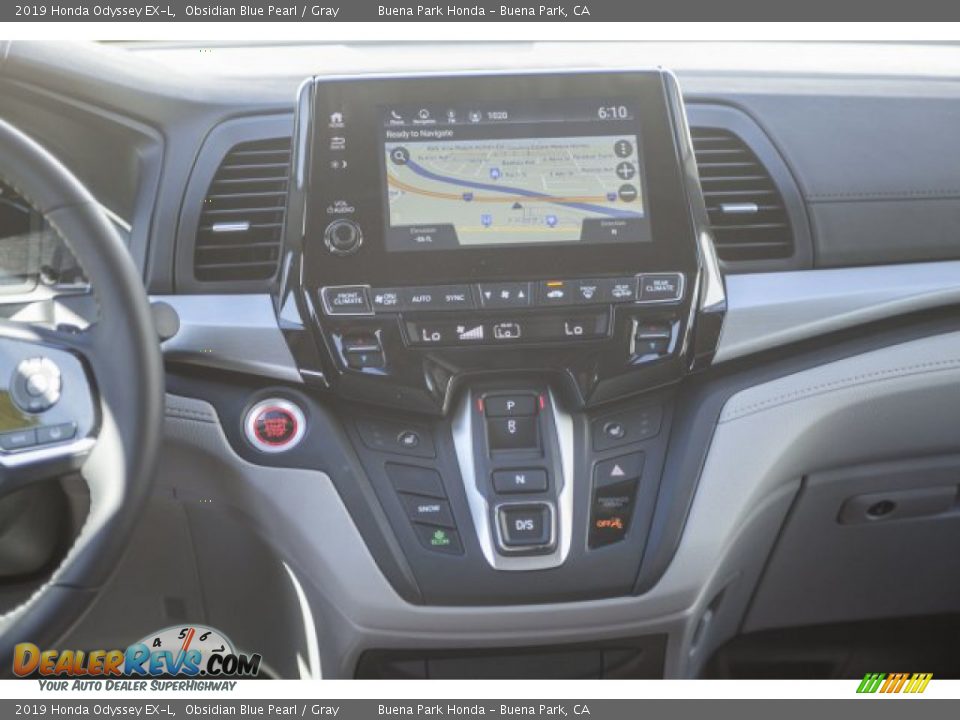 2019 Honda Odyssey EX-L Obsidian Blue Pearl / Gray Photo #6