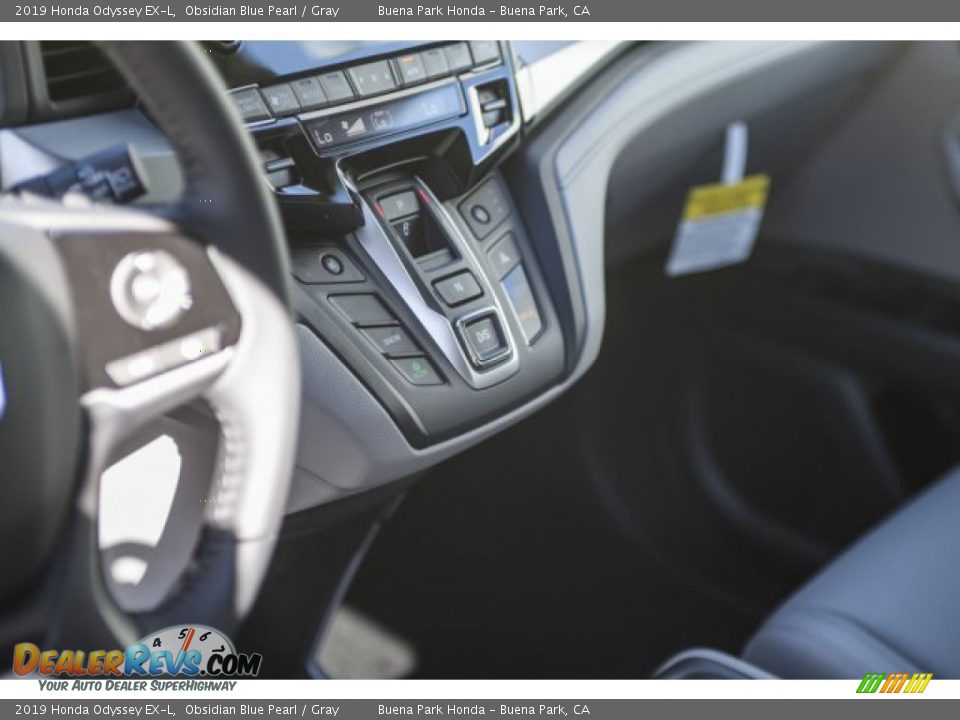 2019 Honda Odyssey EX-L Obsidian Blue Pearl / Gray Photo #7