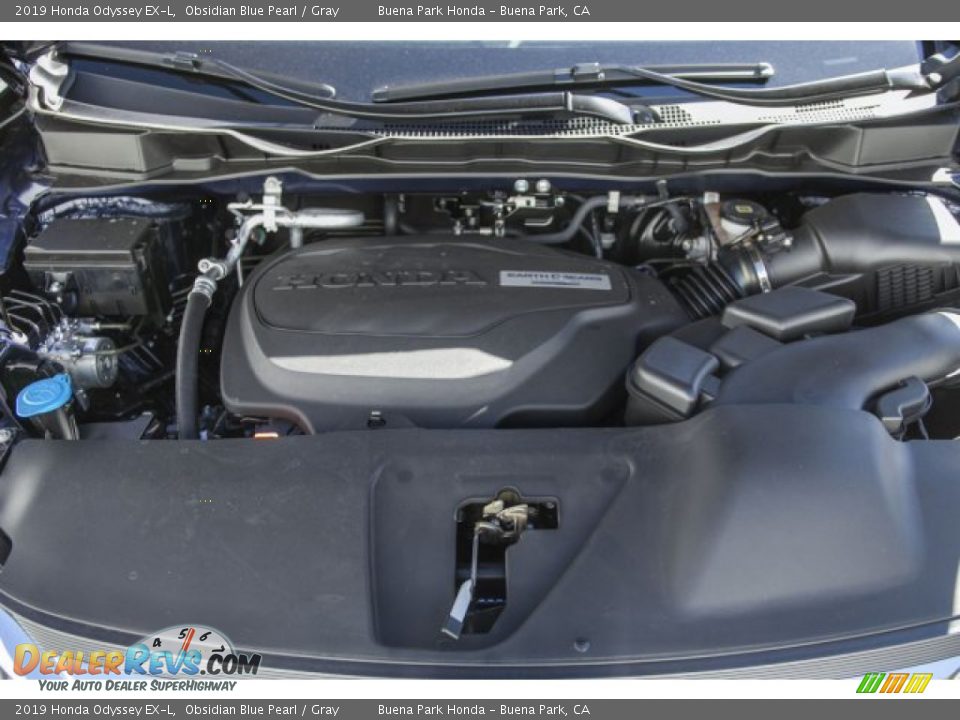 2019 Honda Odyssey EX-L Obsidian Blue Pearl / Gray Photo #8