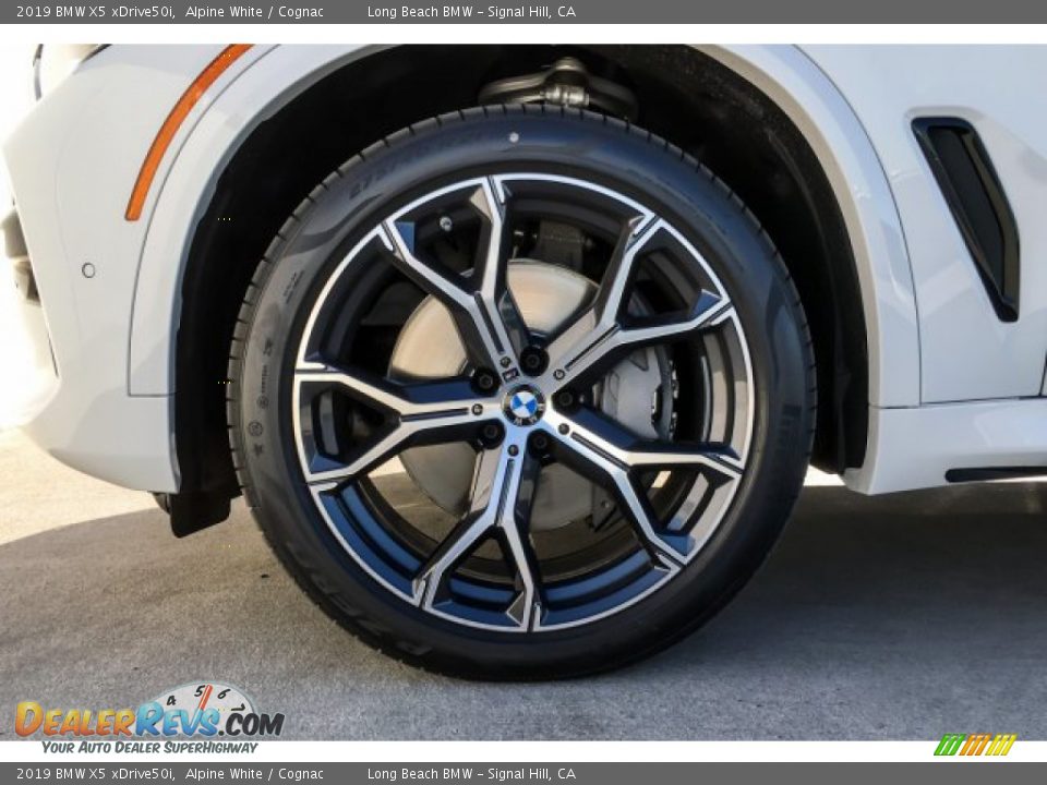 2019 BMW X5 xDrive50i Alpine White / Cognac Photo #9