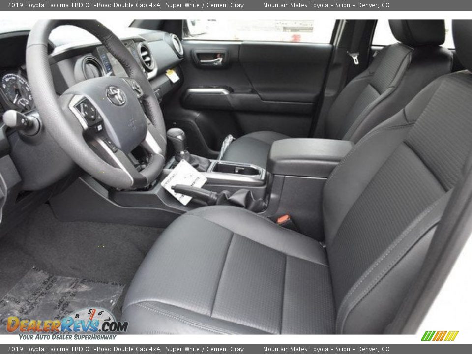 2019 Toyota Tacoma TRD Off-Road Double Cab 4x4 Super White / Cement Gray Photo #6