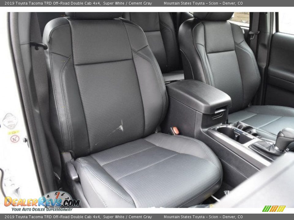 2019 Toyota Tacoma TRD Off-Road Double Cab 4x4 Super White / Cement Gray Photo #13