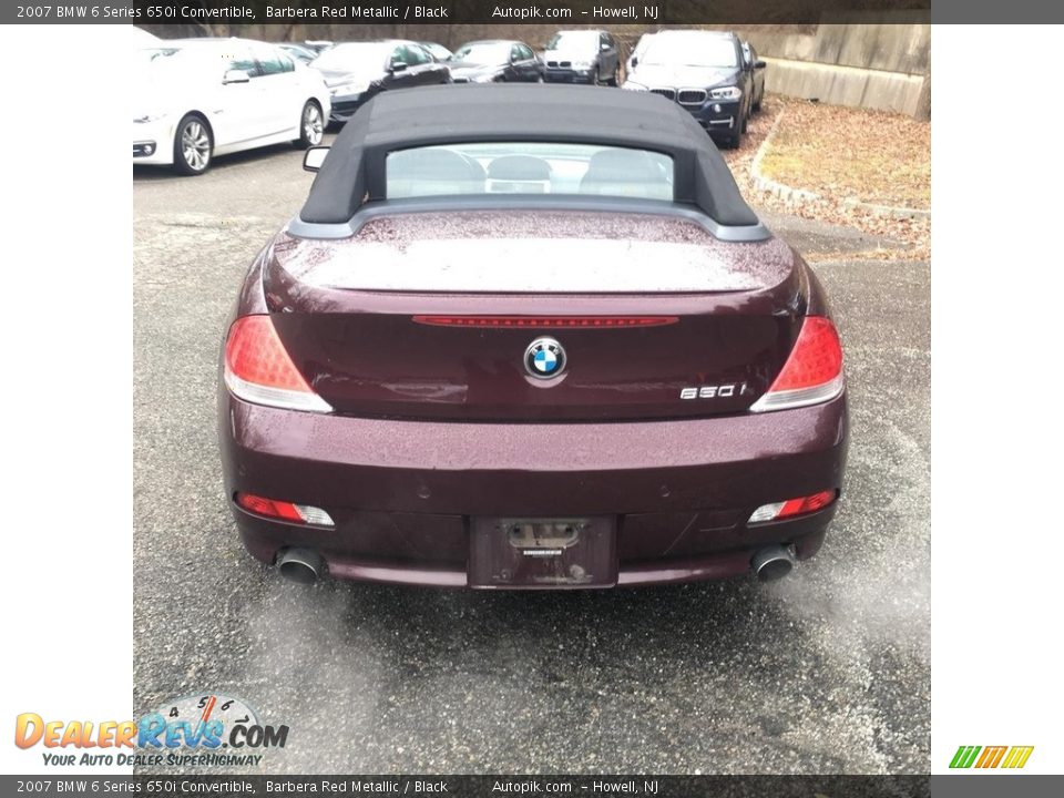 2007 BMW 6 Series 650i Convertible Barbera Red Metallic / Black Photo #4
