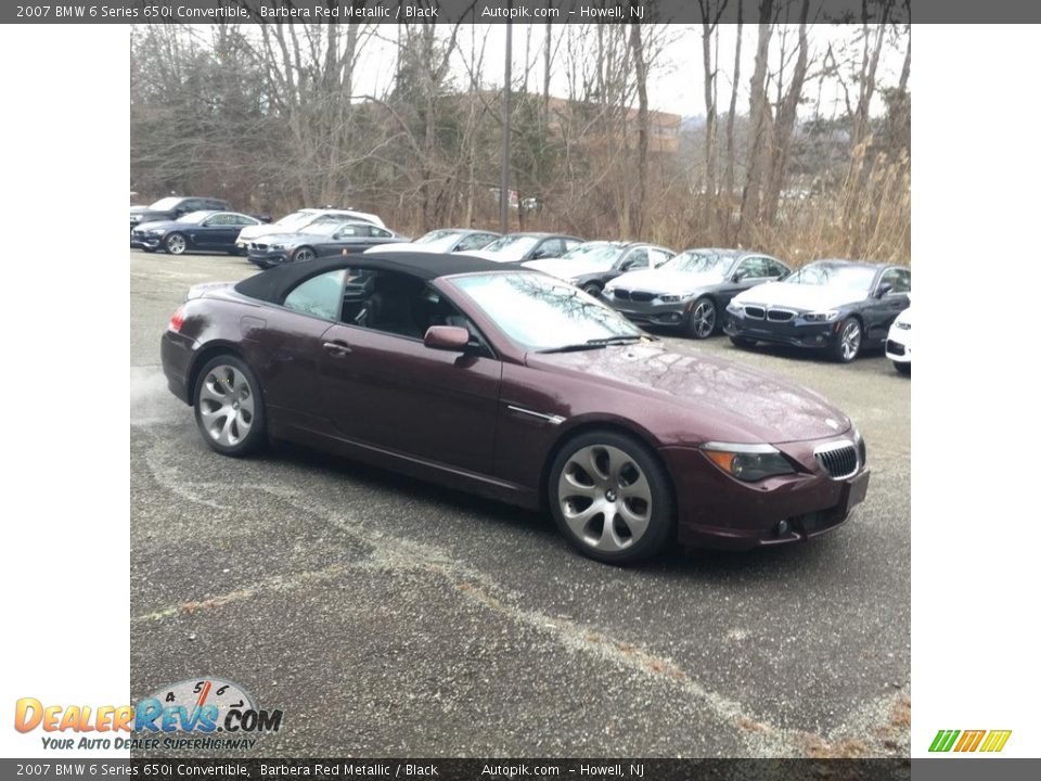 2007 BMW 6 Series 650i Convertible Barbera Red Metallic / Black Photo #6