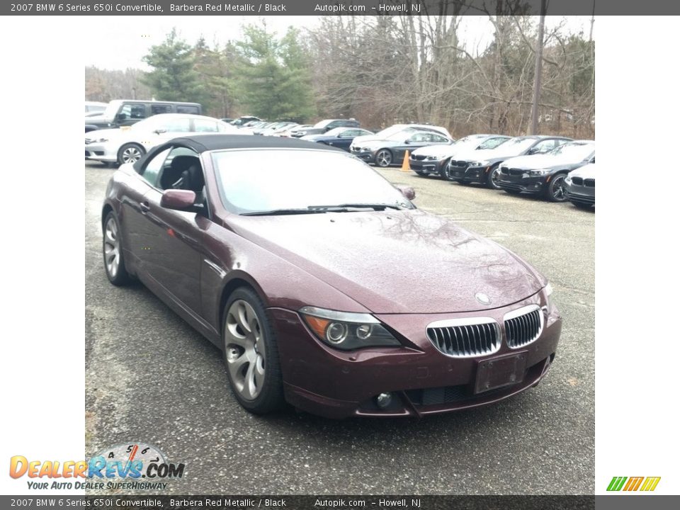 2007 BMW 6 Series 650i Convertible Barbera Red Metallic / Black Photo #7