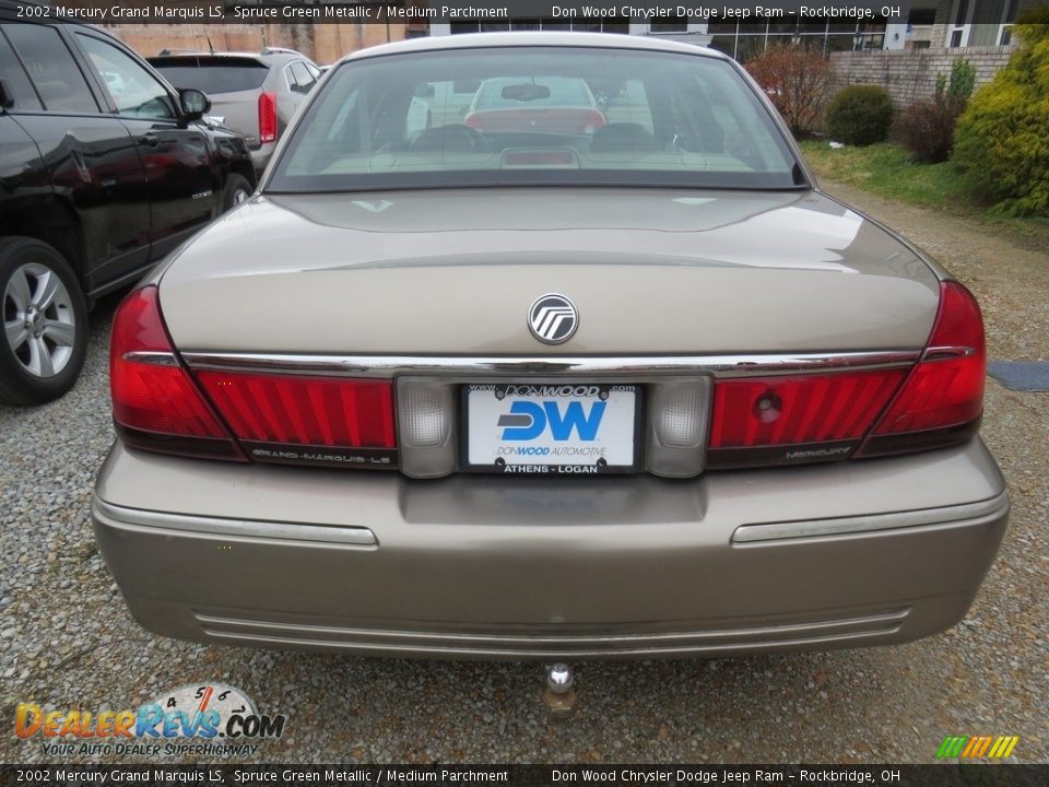 2002 Mercury Grand Marquis LS Spruce Green Metallic / Medium Parchment Photo #11