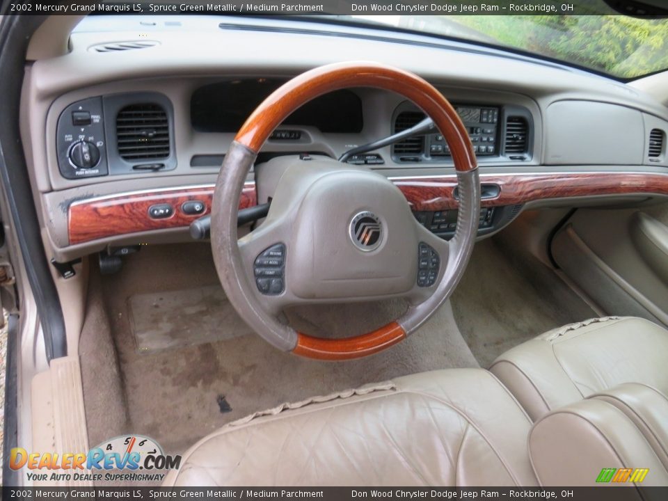 2002 Mercury Grand Marquis LS Spruce Green Metallic / Medium Parchment Photo #16