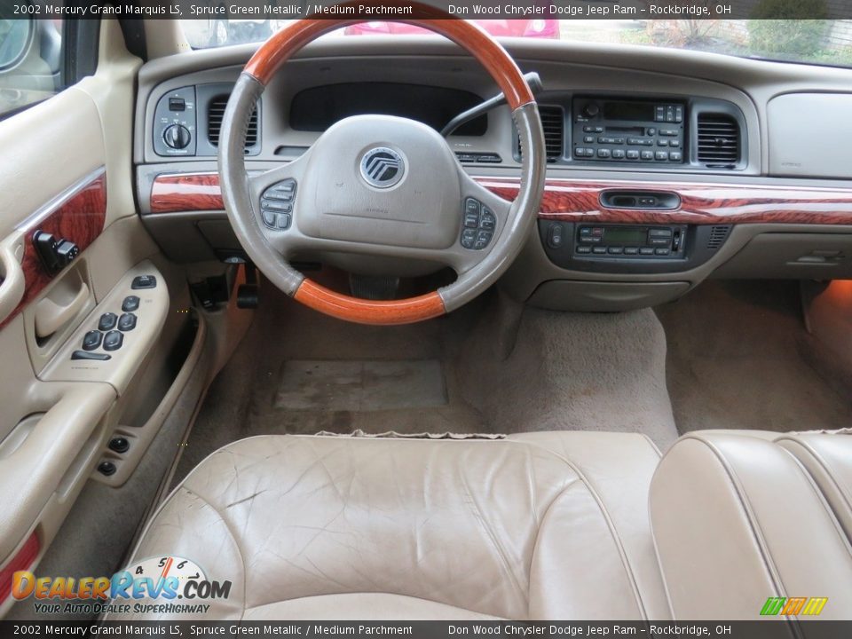2002 Mercury Grand Marquis LS Spruce Green Metallic / Medium Parchment Photo #20